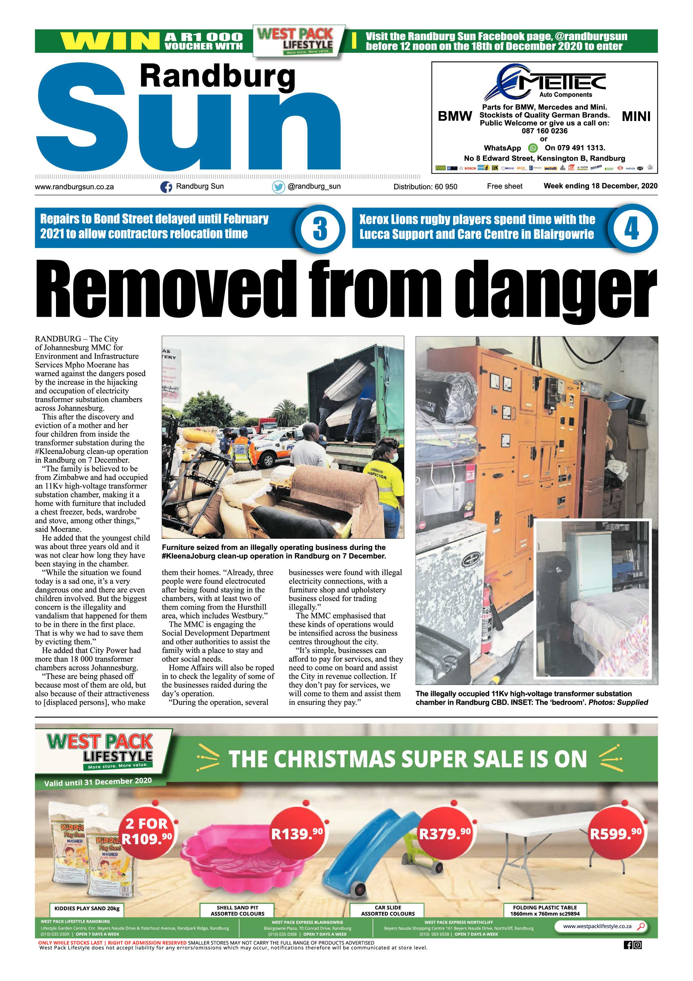 Randburg Sun 18 December 2020 page 1