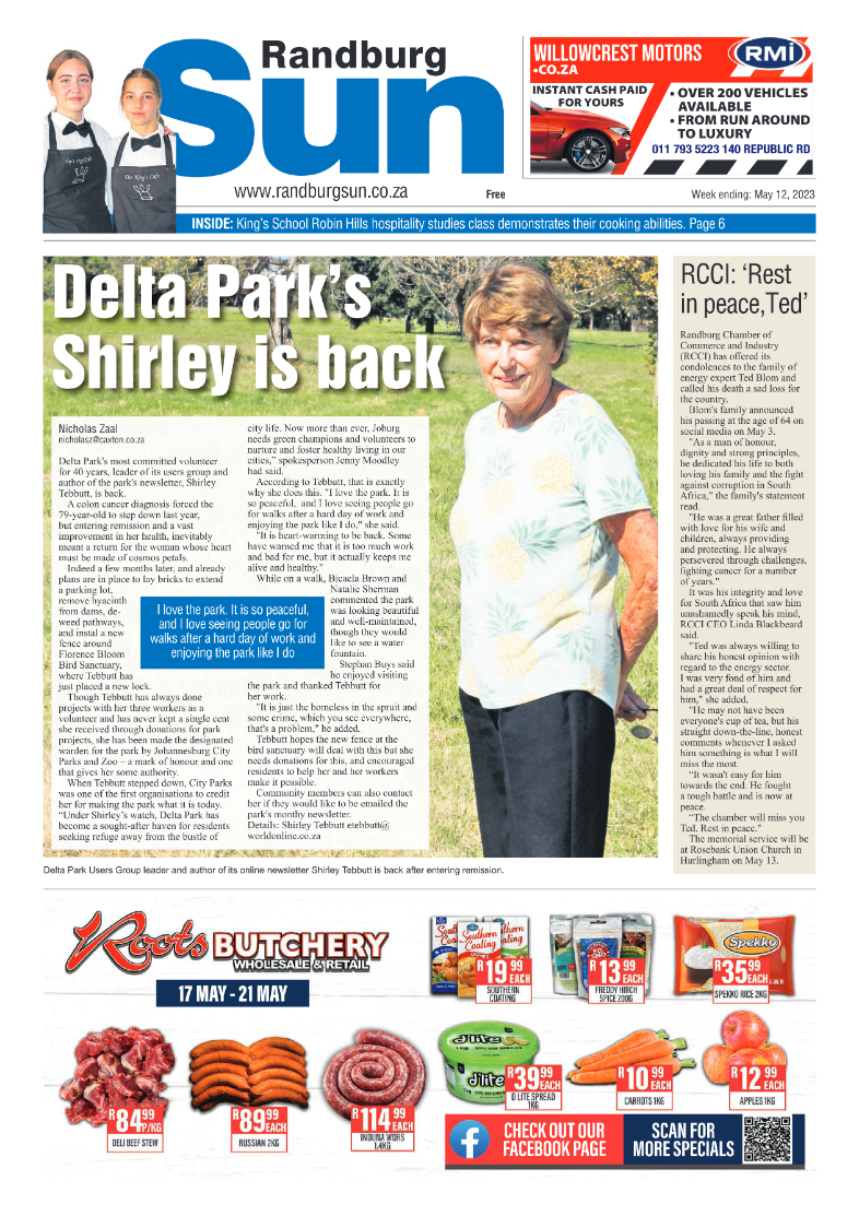 Randburg Sun 12 May 2023 page 1