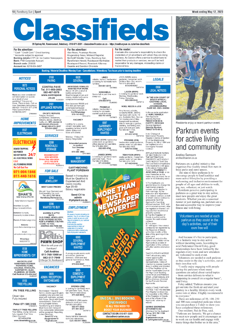 Randburg Sun 12 May 2023 page 10