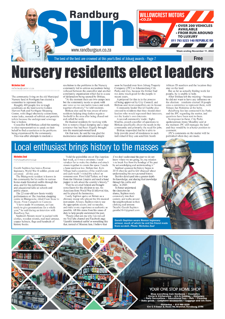 Randburg Sun Nov 11 2022 page 1