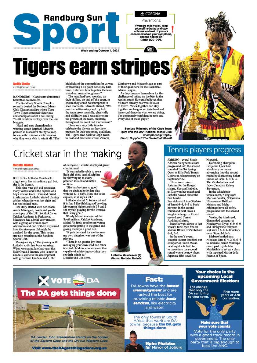 Randburg Sun 01 October 2021 page 18