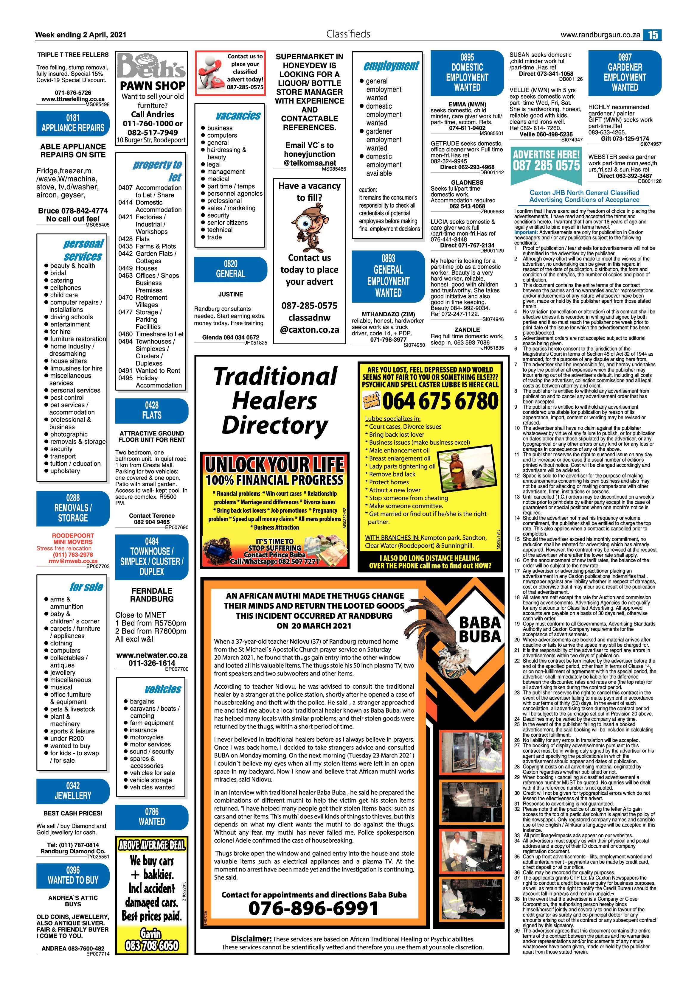 Randburg Sun 02 April 2021 page 15