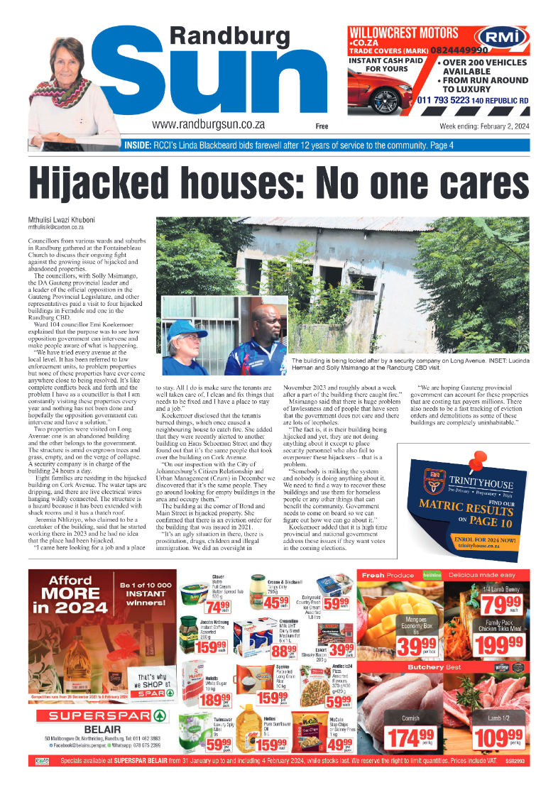 Randburg Sun 02 February 2024 page 1