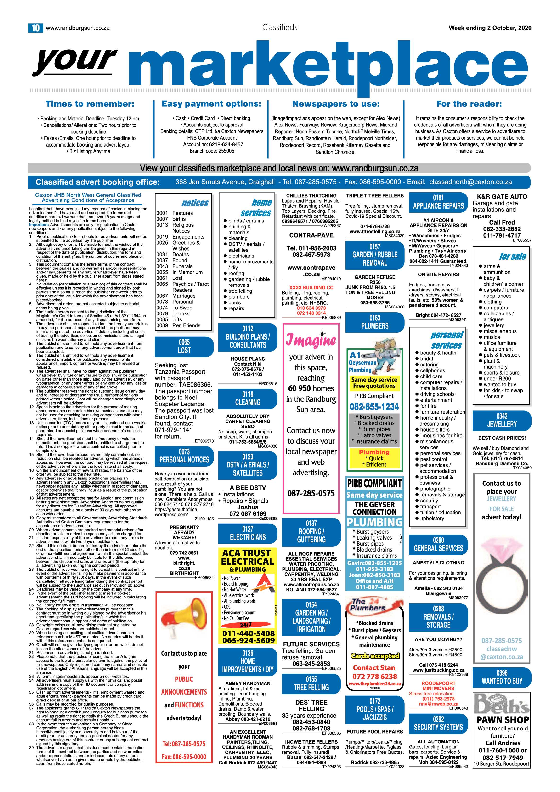 Randburg Sun 02 October 2020 page 10