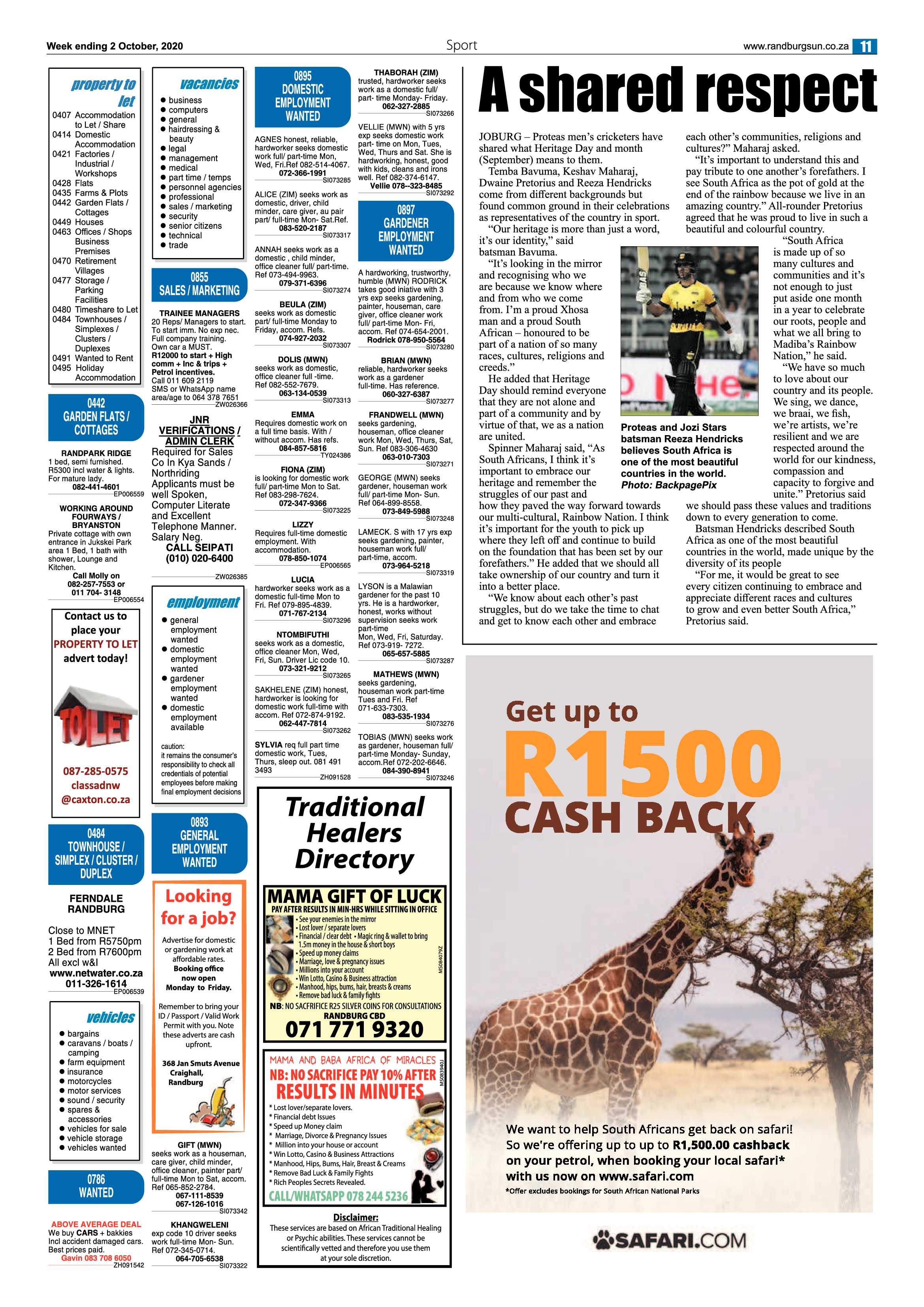 Randburg Sun 02 October 2020 page 11