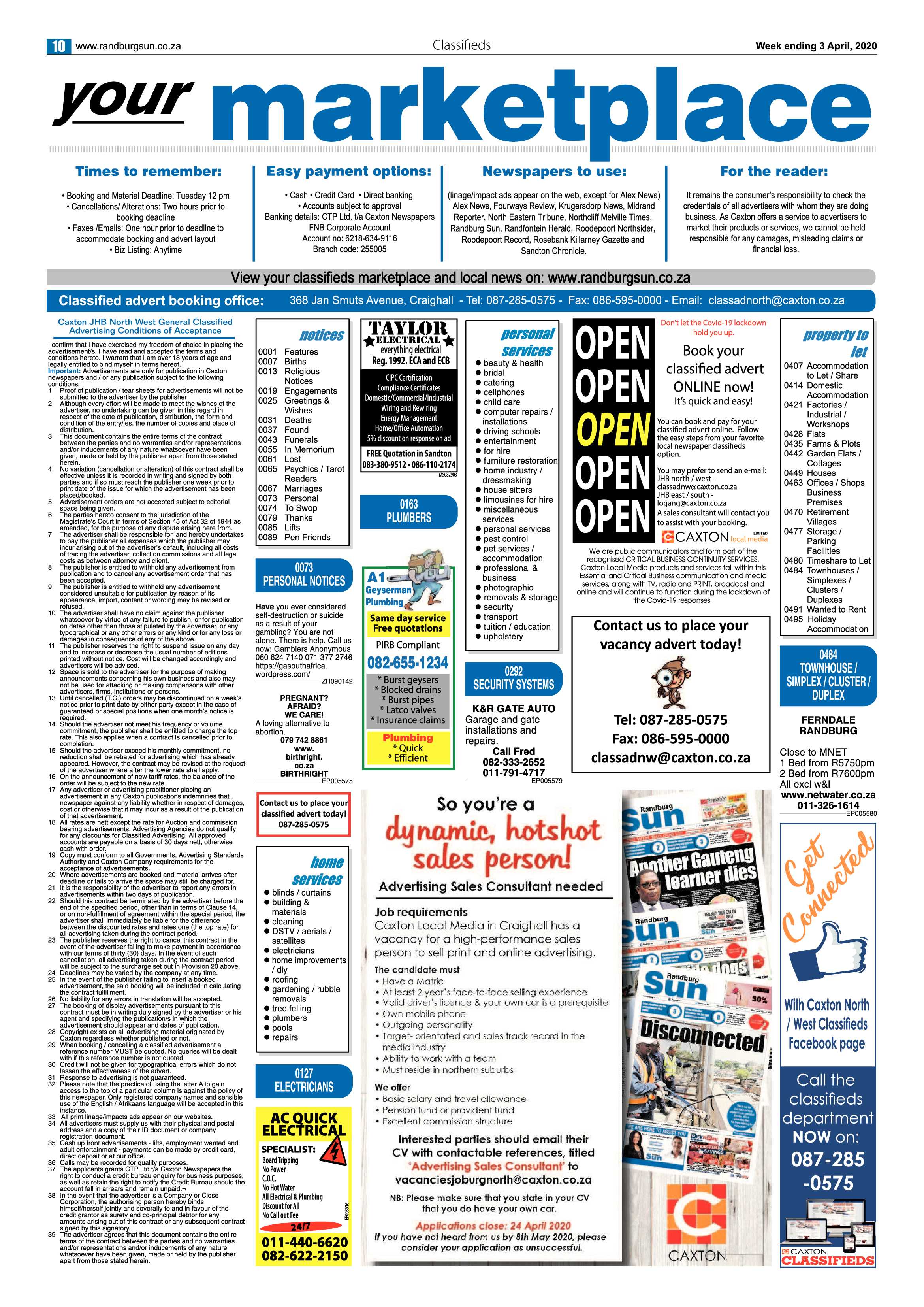 Randburg Sun 03 April 2020 page 10