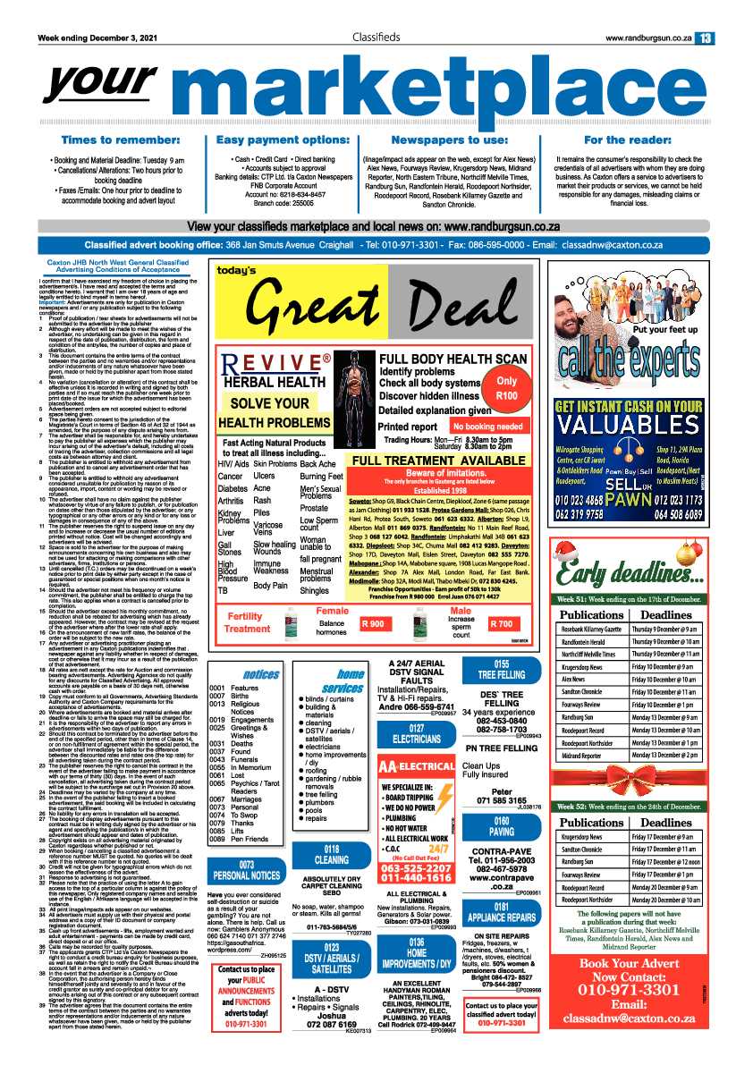 Randburg Sun 03 December 2021 page 13