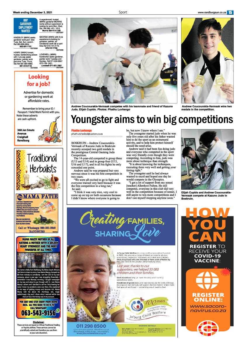 Randburg Sun 03 December 2021 page 15