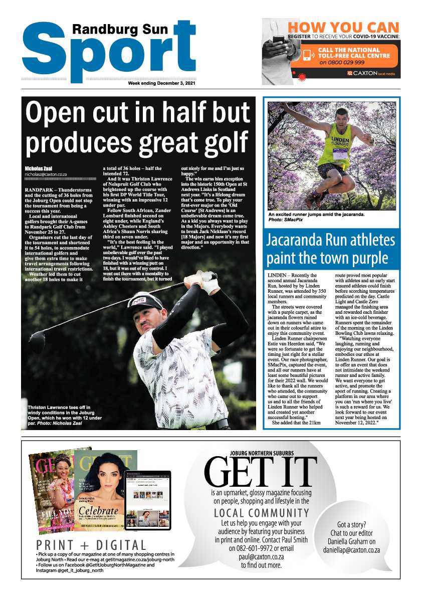 Randburg Sun 03 December 2021 page 16