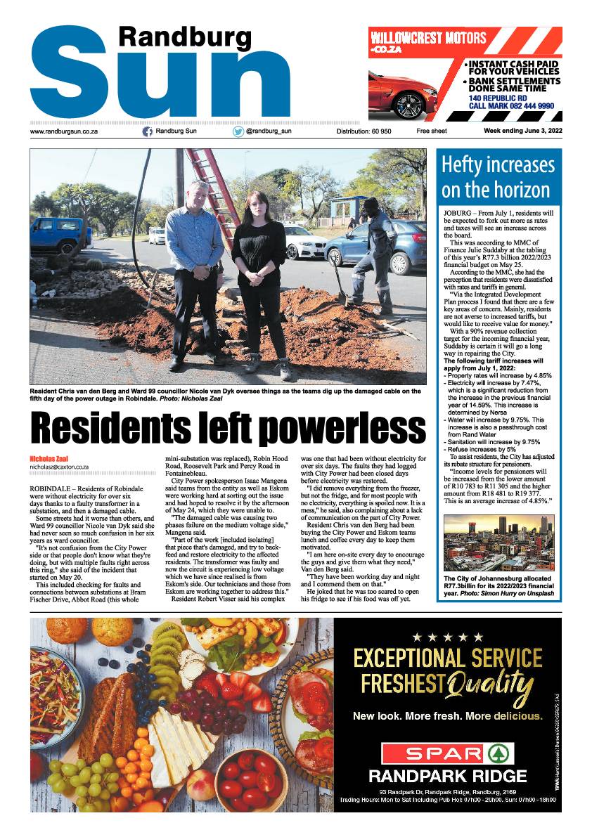 Randburg Sun 03 June 2022 page 1