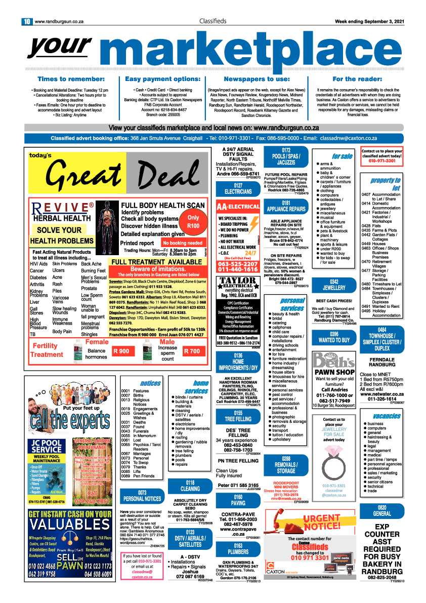 Randburg Sun 03 September 2021 page 12