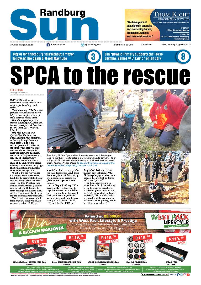 Randburg Sun  04 August 2021 page 1