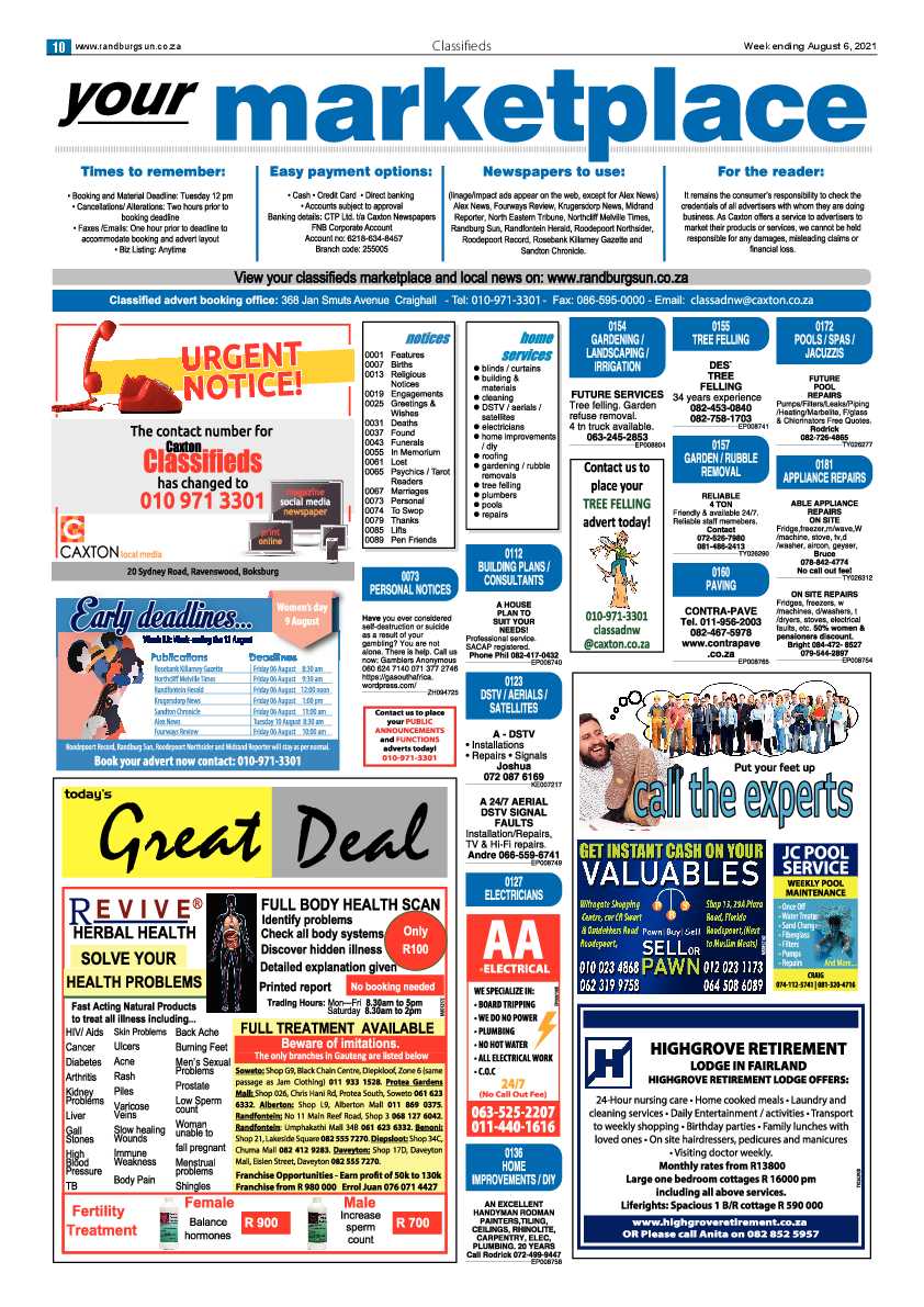 Randburg Sun  04 August 2021 page 10