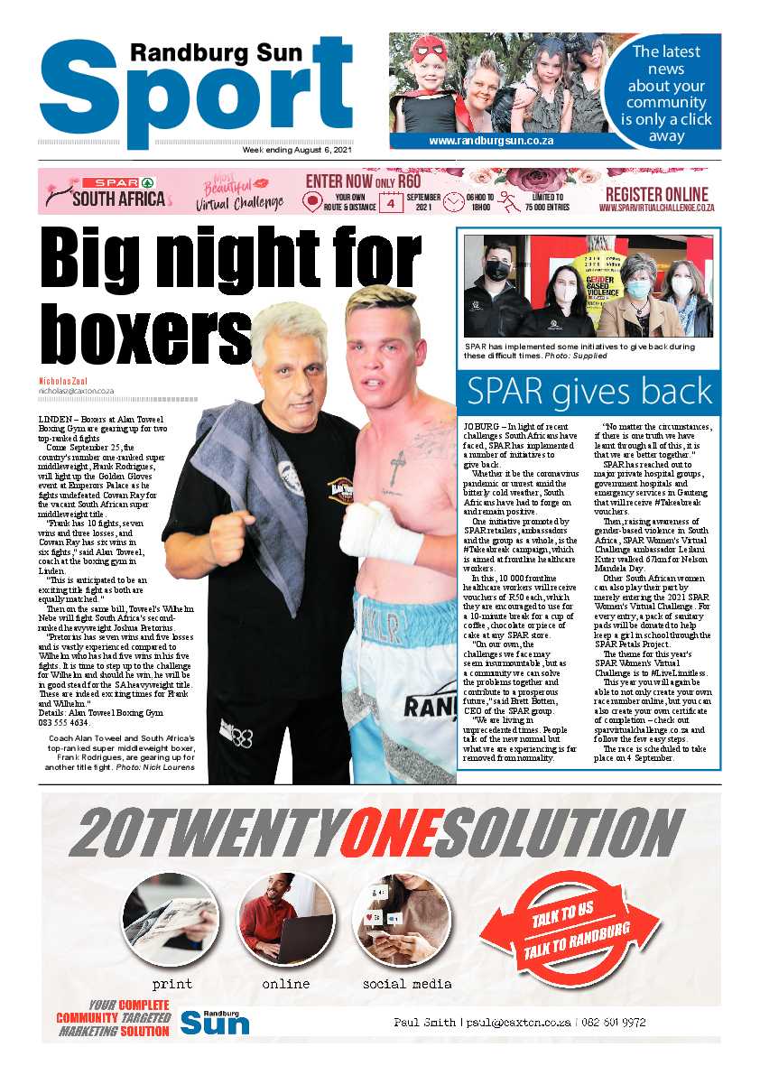 Randburg Sun  04 August 2021 page 12