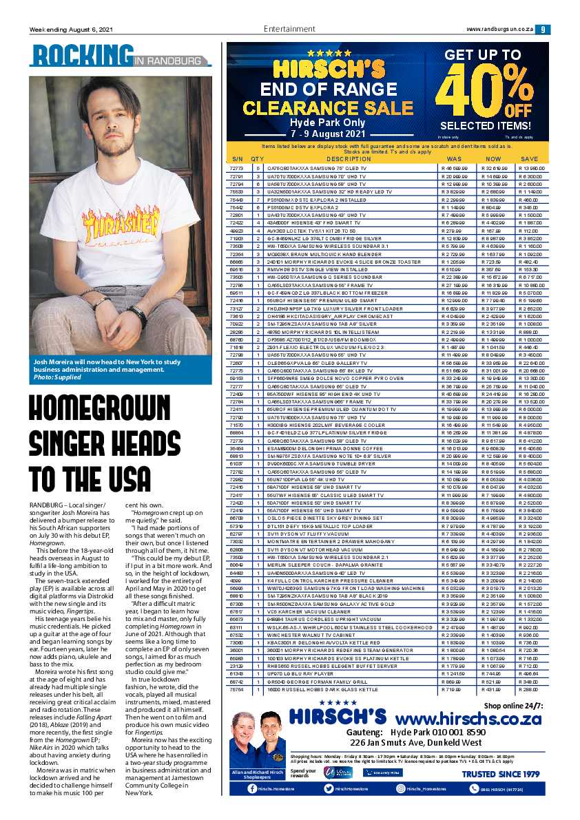 Randburg Sun  04 August 2021 page 9