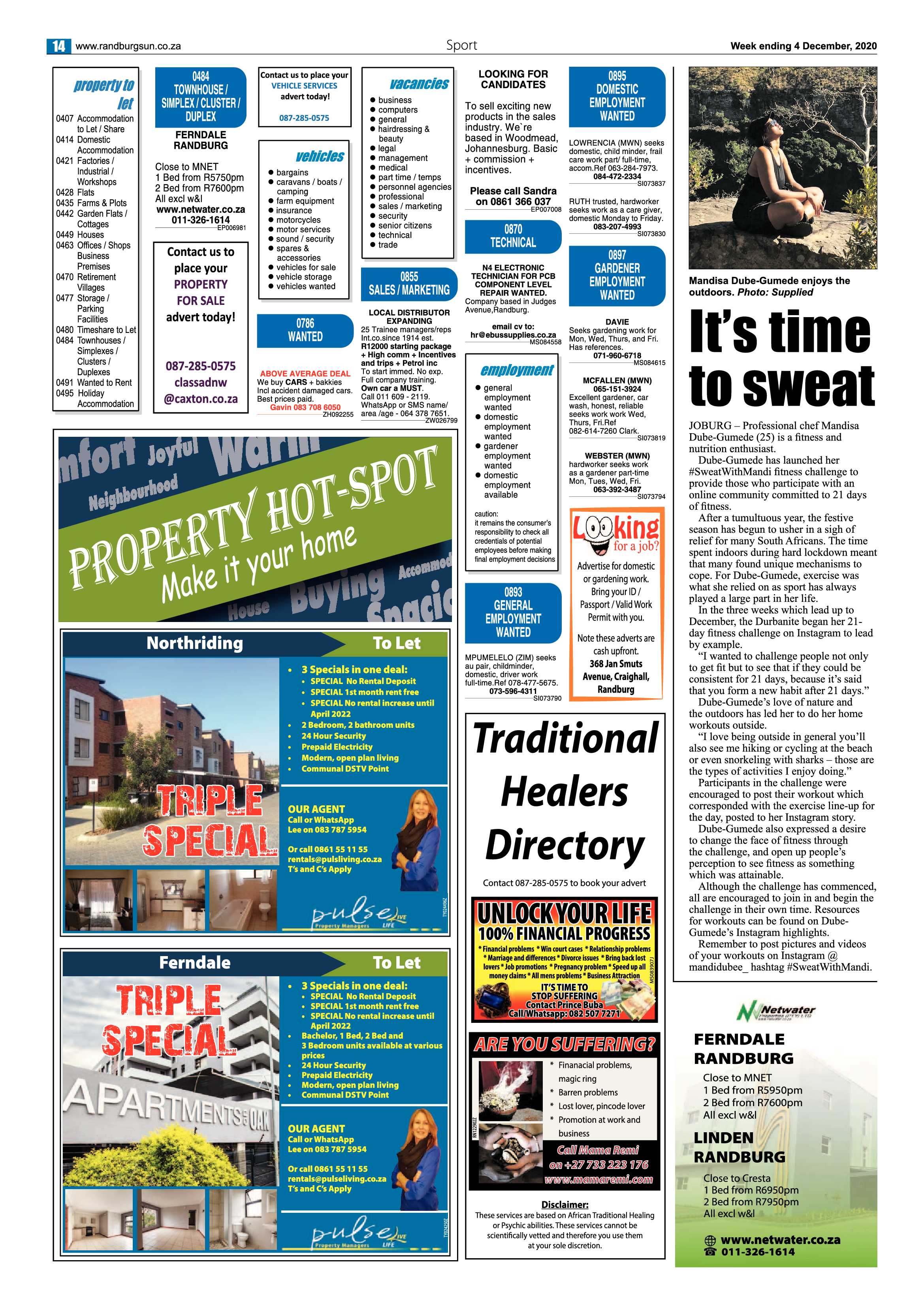 Randburg Sun 04 December 2020 page 14