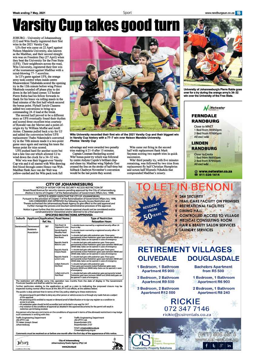 Randburg Sun 05 May 2021 page 15