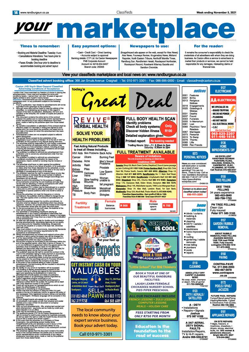Randburg Sun 05 November 2021 page 14