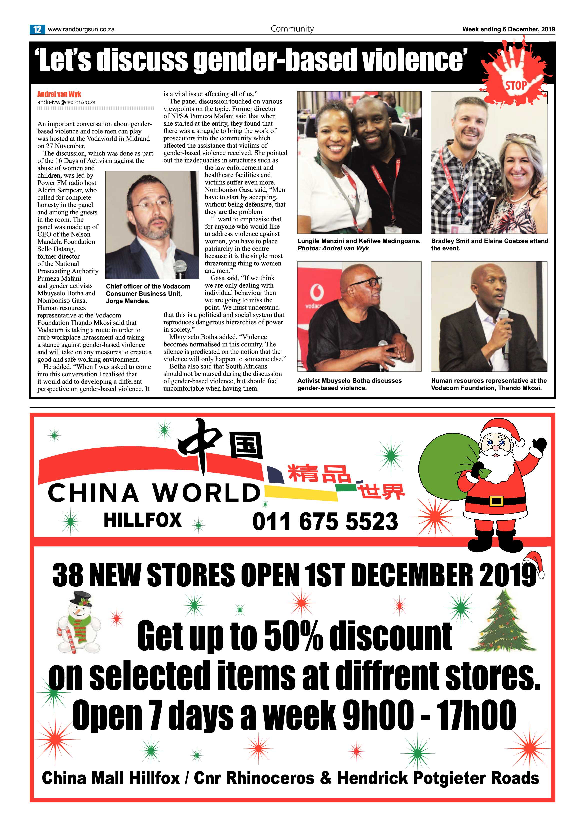 Randburg Sun 06 December 2019 page 12