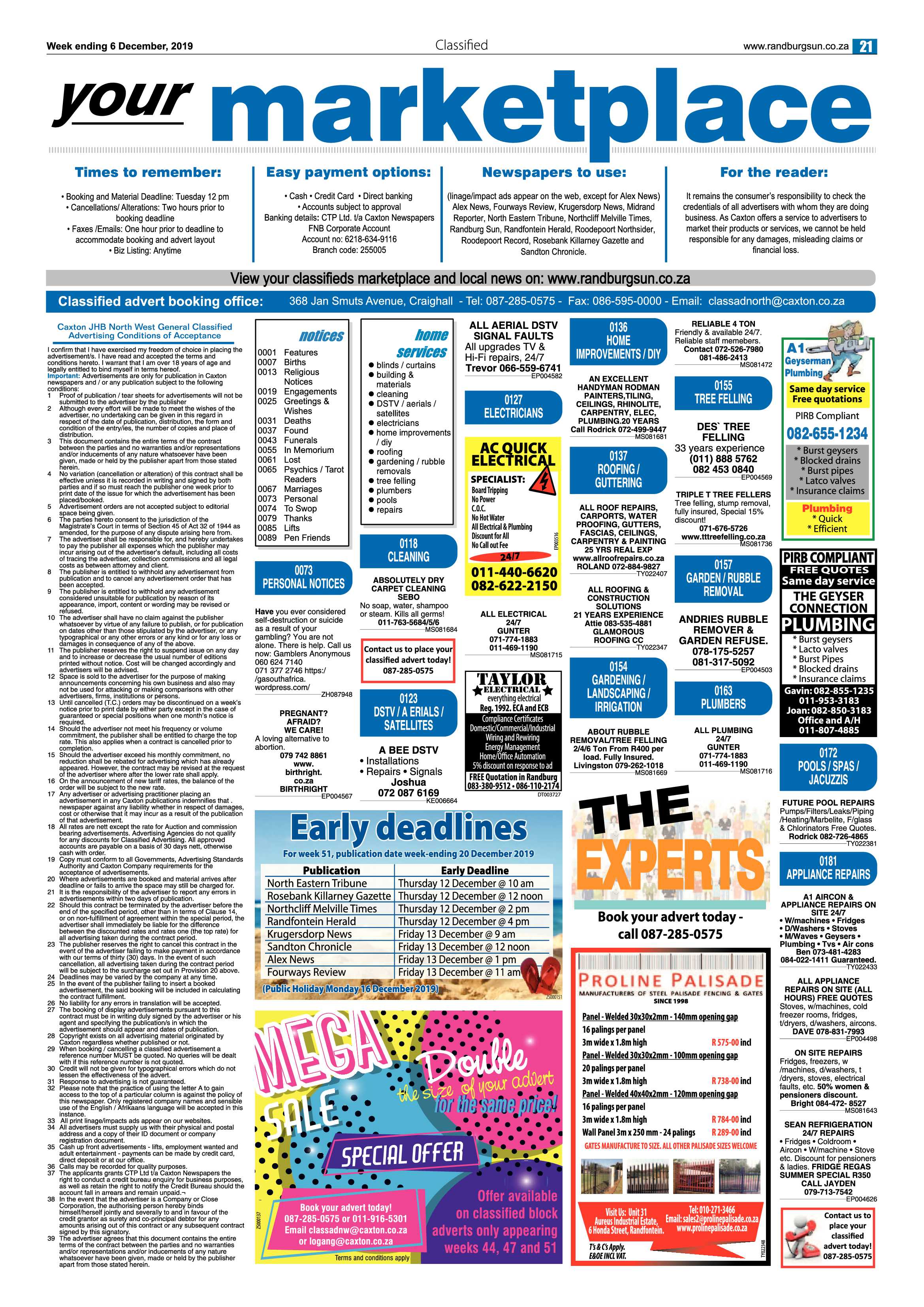Randburg Sun 06 December 2019 page 21