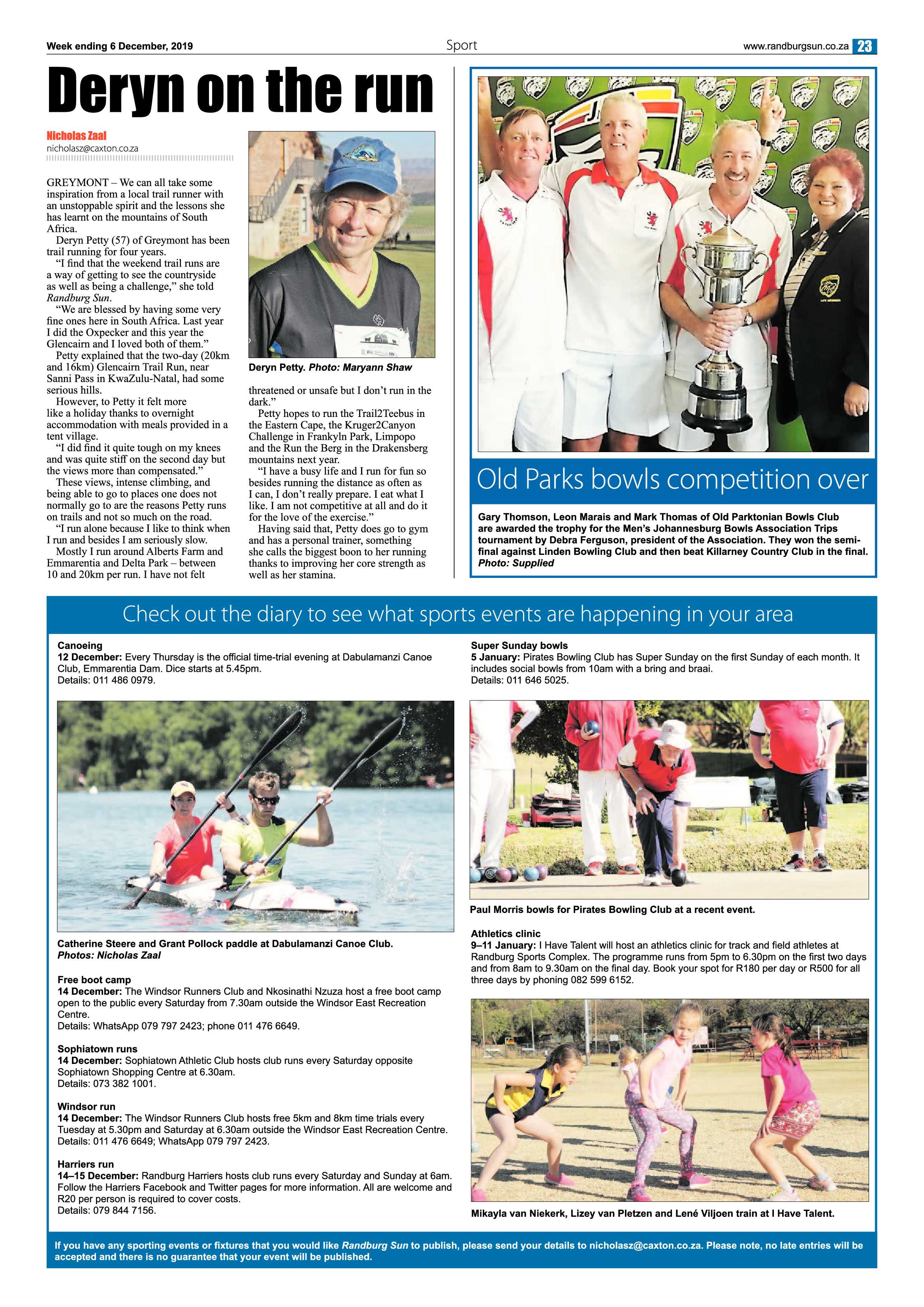 Randburg Sun 06 December 2019 page 23