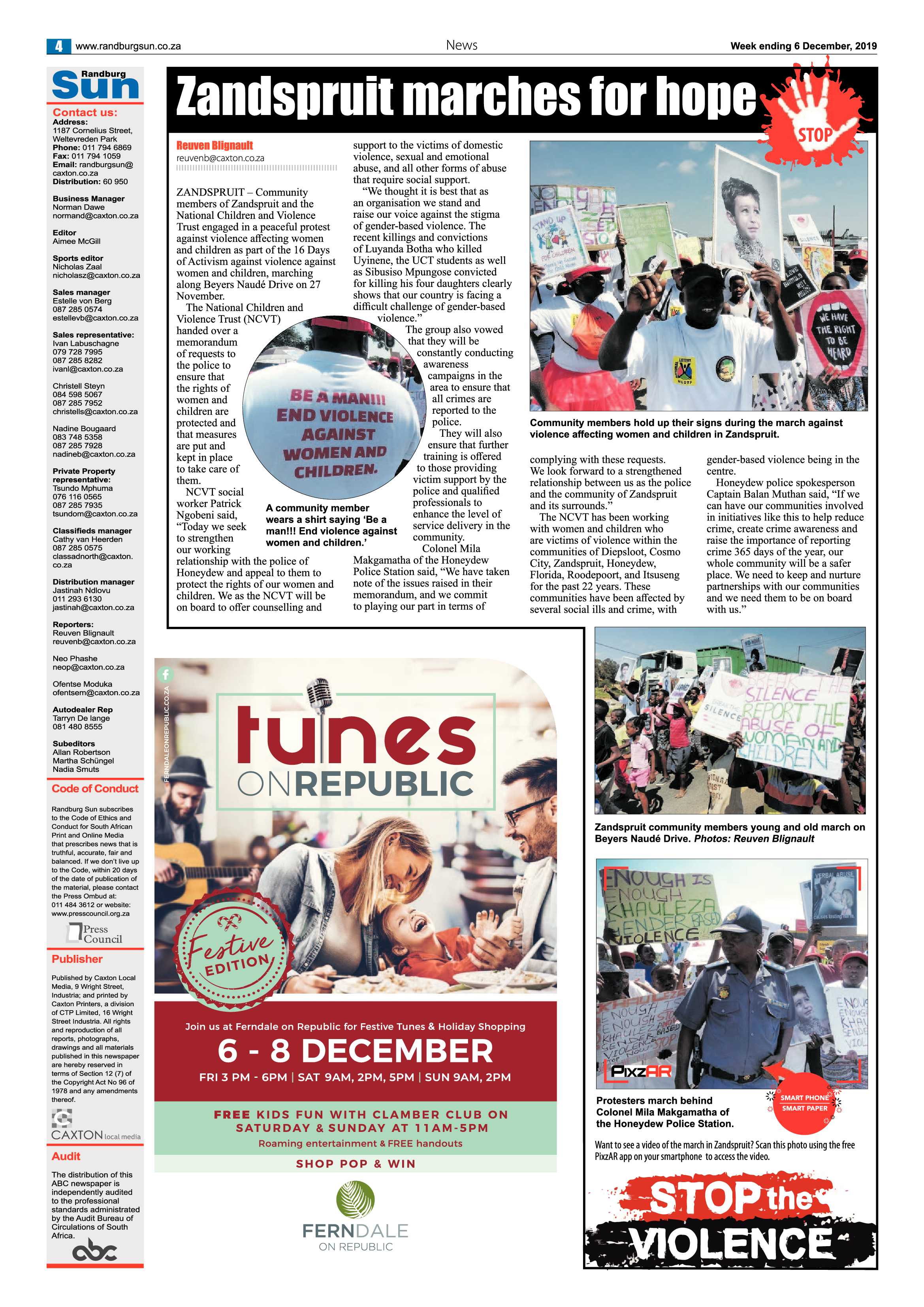 Randburg Sun 06 December 2019 page 4