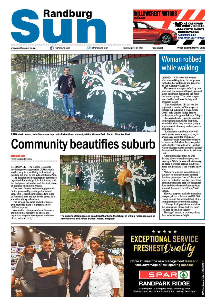 Randburg Sun 06 May 2022 page 1
