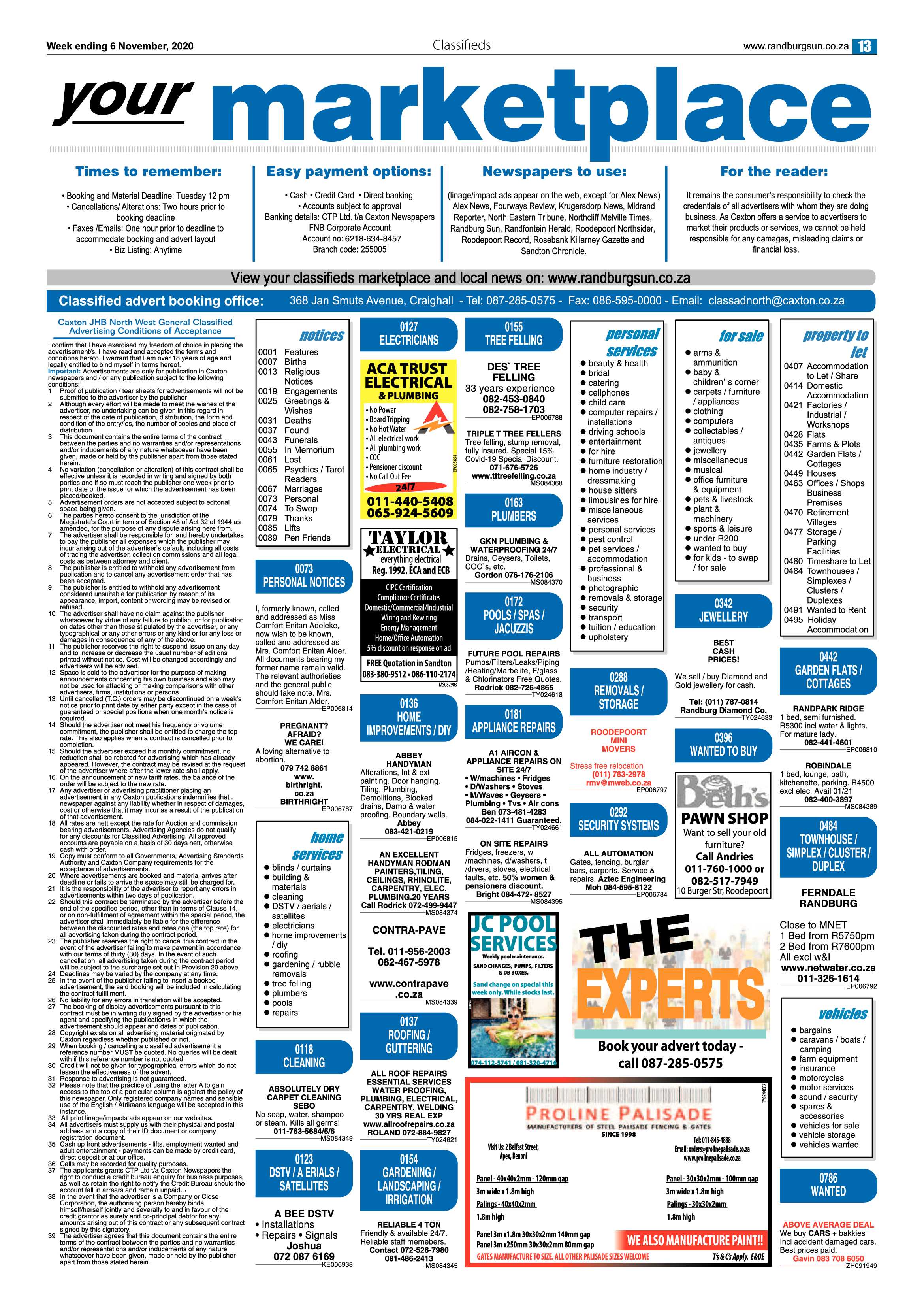 Randburg Sun 06 November 2020 page 13