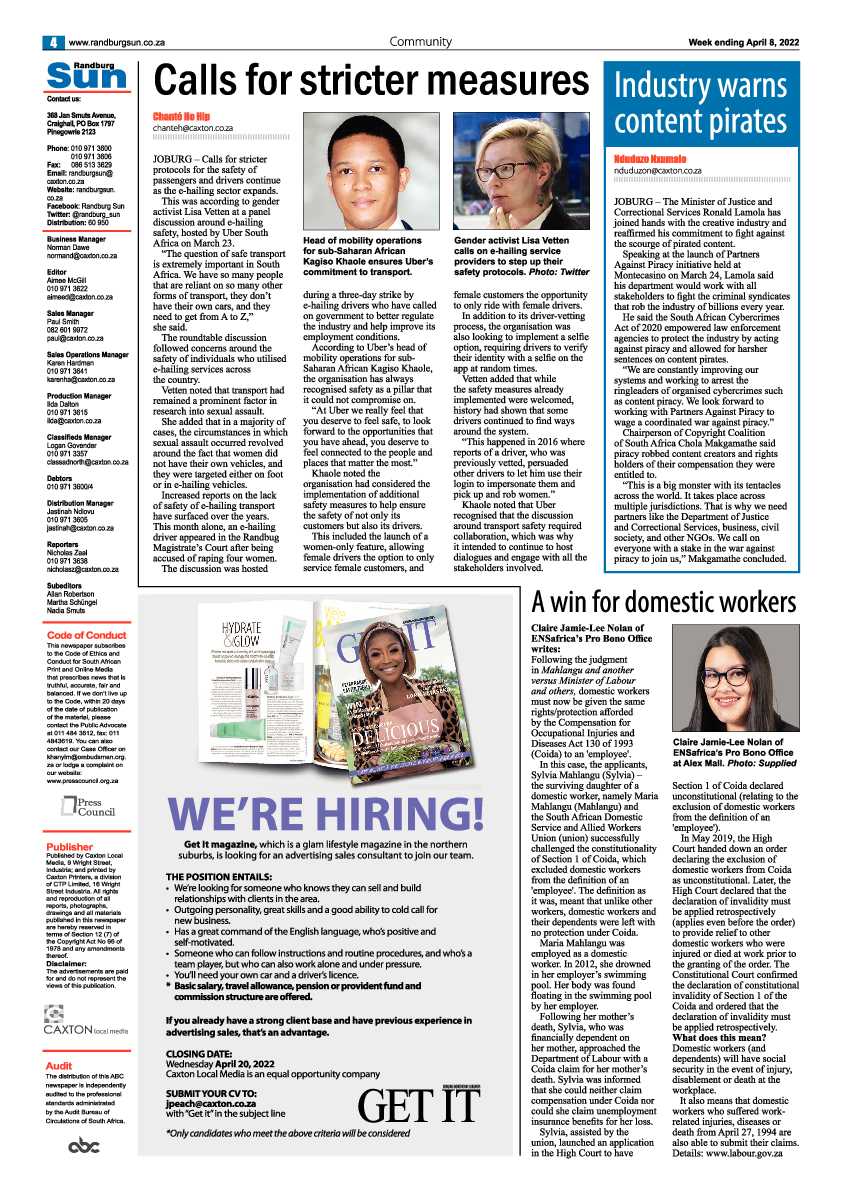 Randburg Sun 08 April 2022 page 4