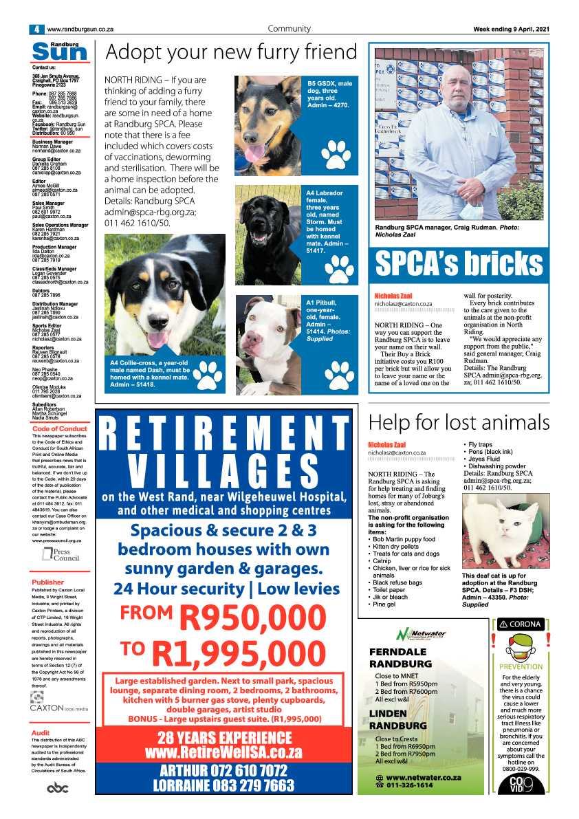 Randburg Sun 09 April 2021 page 4