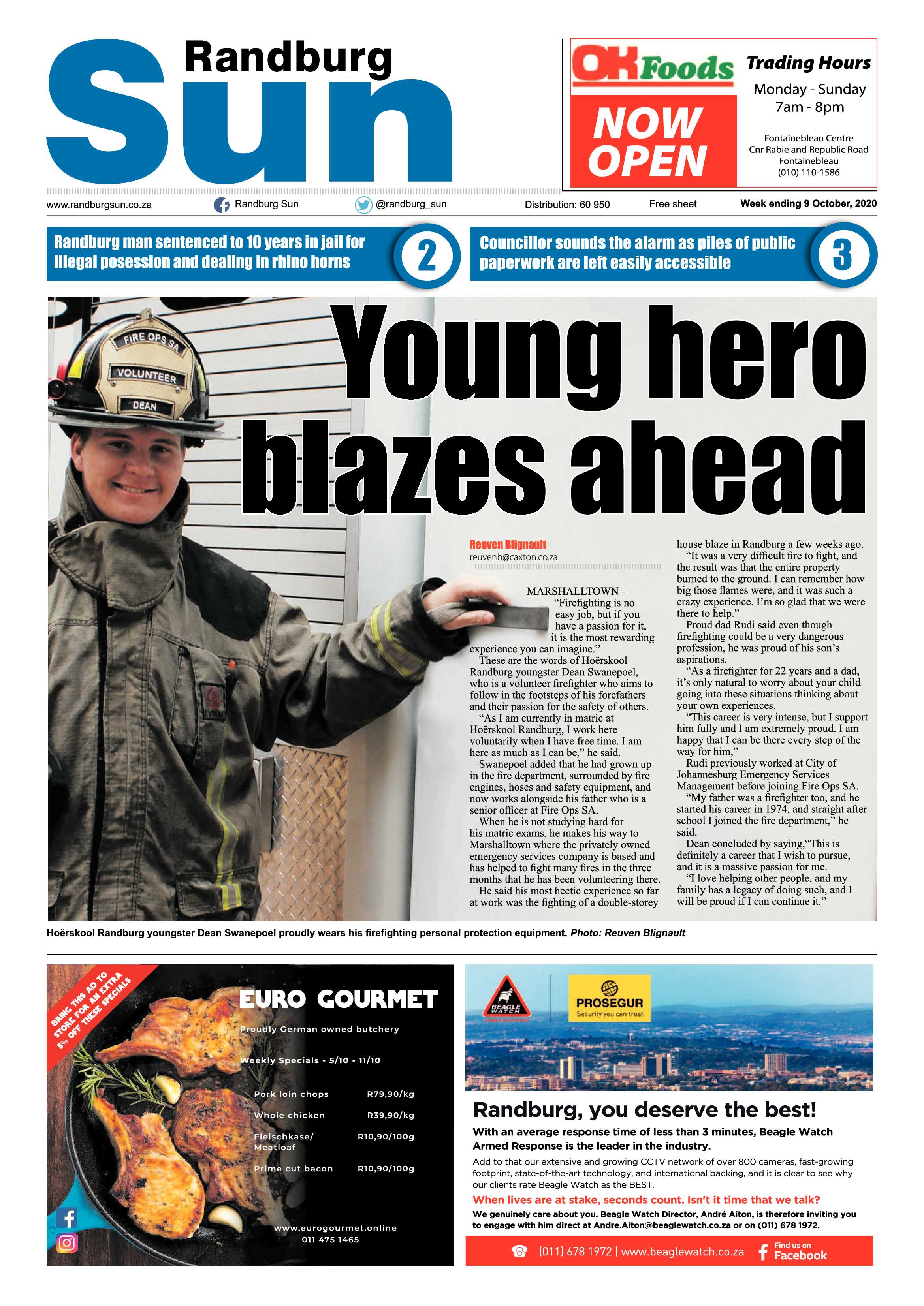 Randburg Sun 09 October 2020 page 1