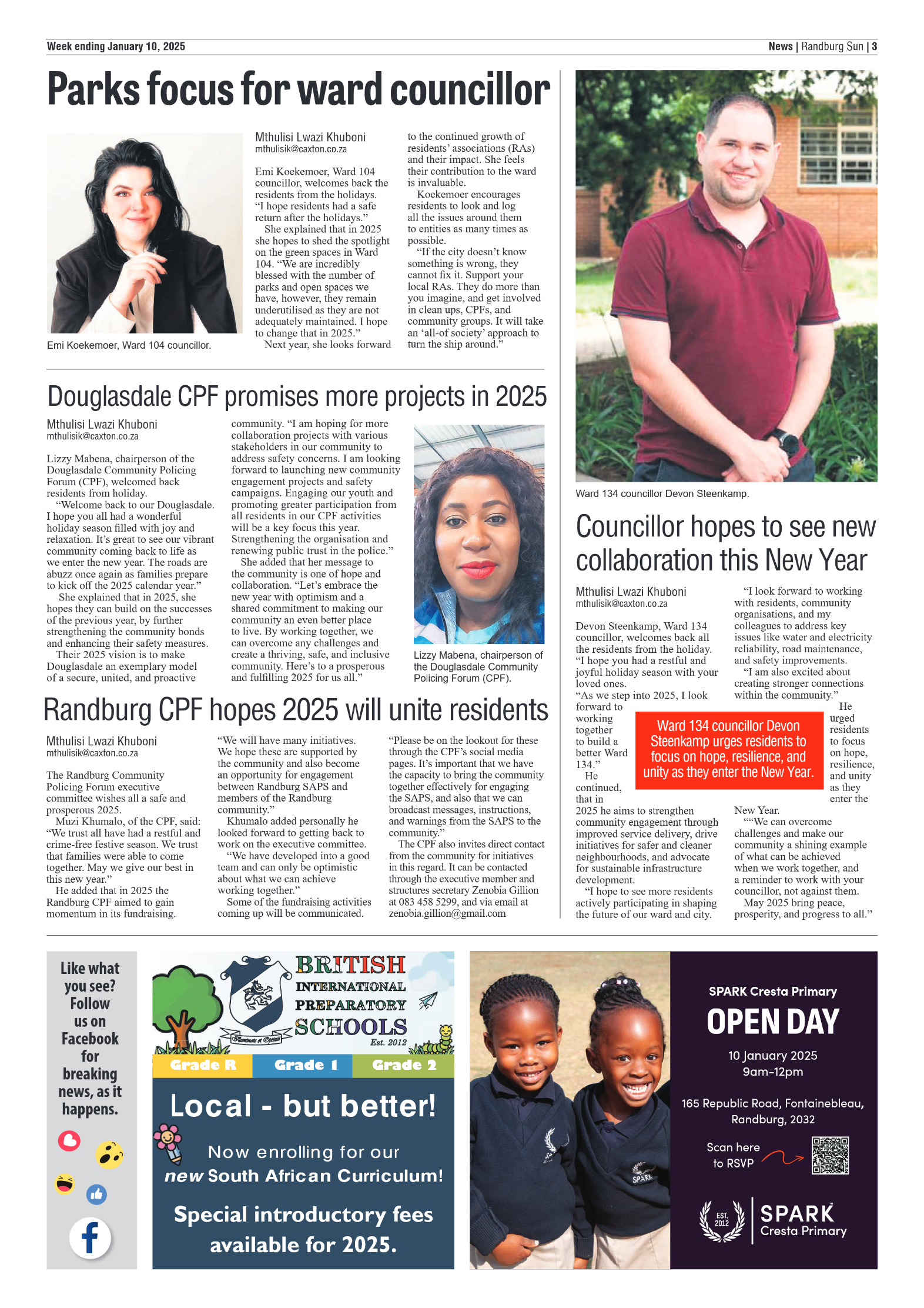 Randburg Sun 10 January 2025 page 3