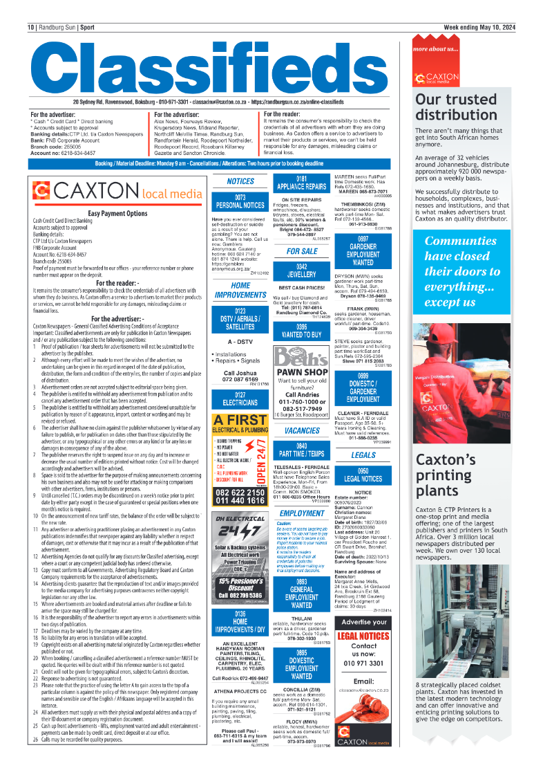 Randburg Sun 10 May 2024 page 10