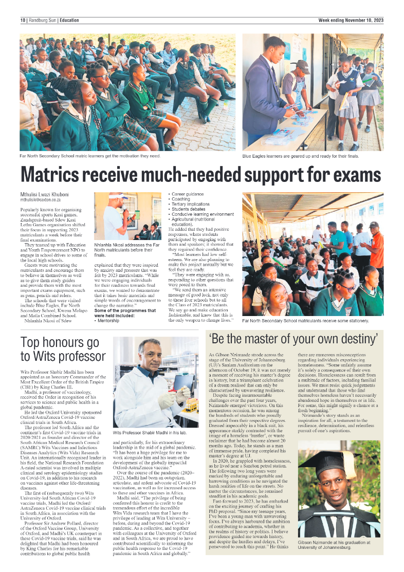 Randburg Sun 10 November 2023 page 10