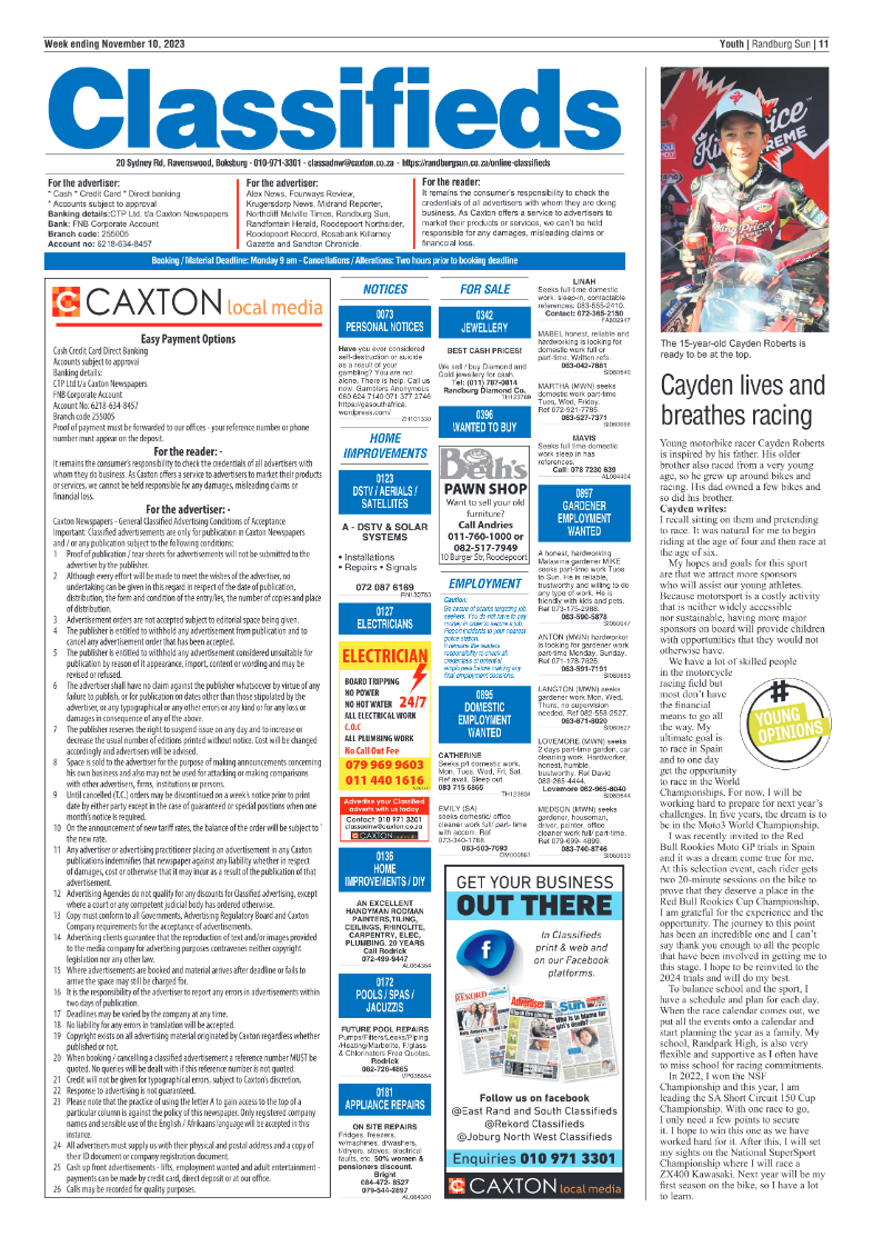 Randburg Sun 10 November 2023 page 11