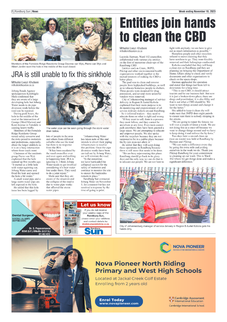 Randburg Sun 10 November 2023 page 2