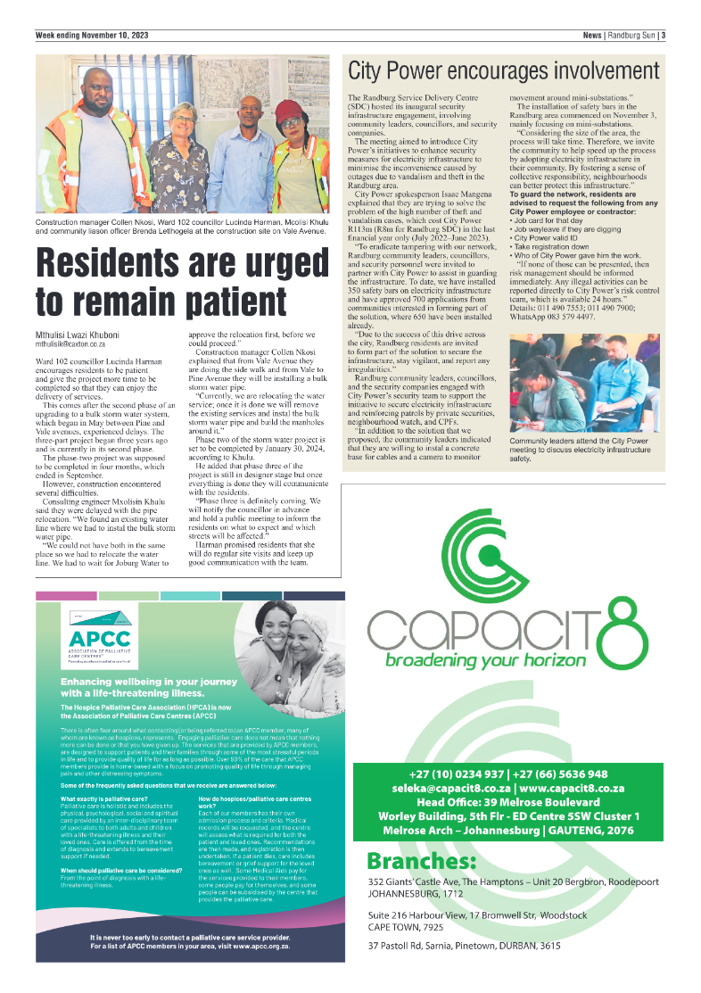 Randburg Sun 10 November 2023 page 3