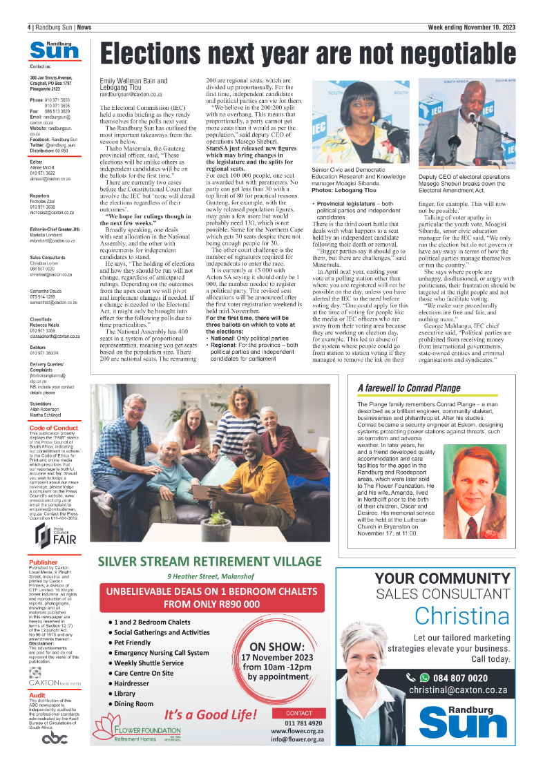 Randburg Sun 10 November 2023 page 4