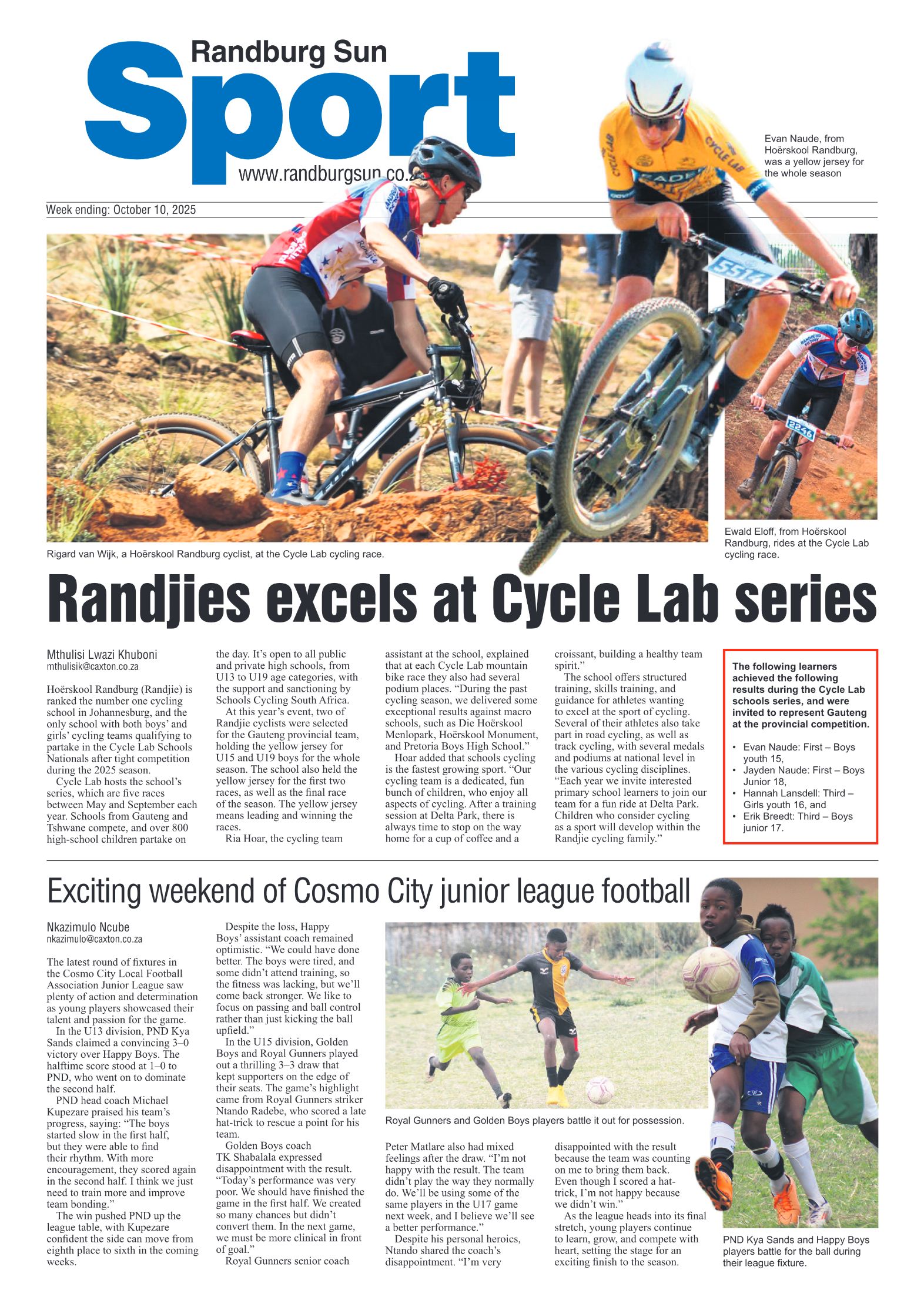 Randburg Sun 10 October 2025 page 10