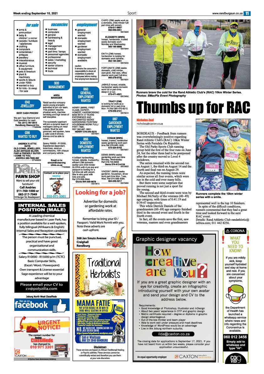 Randburg Sun 10 September 2021 page 11