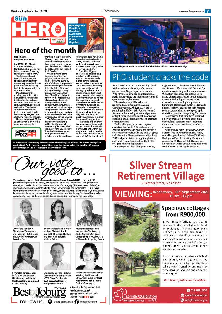 Randburg Sun 10 September 2021 page 7