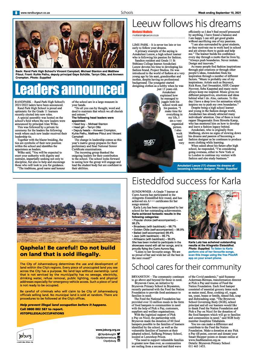 Randburg Sun 10 September 2021 page 8