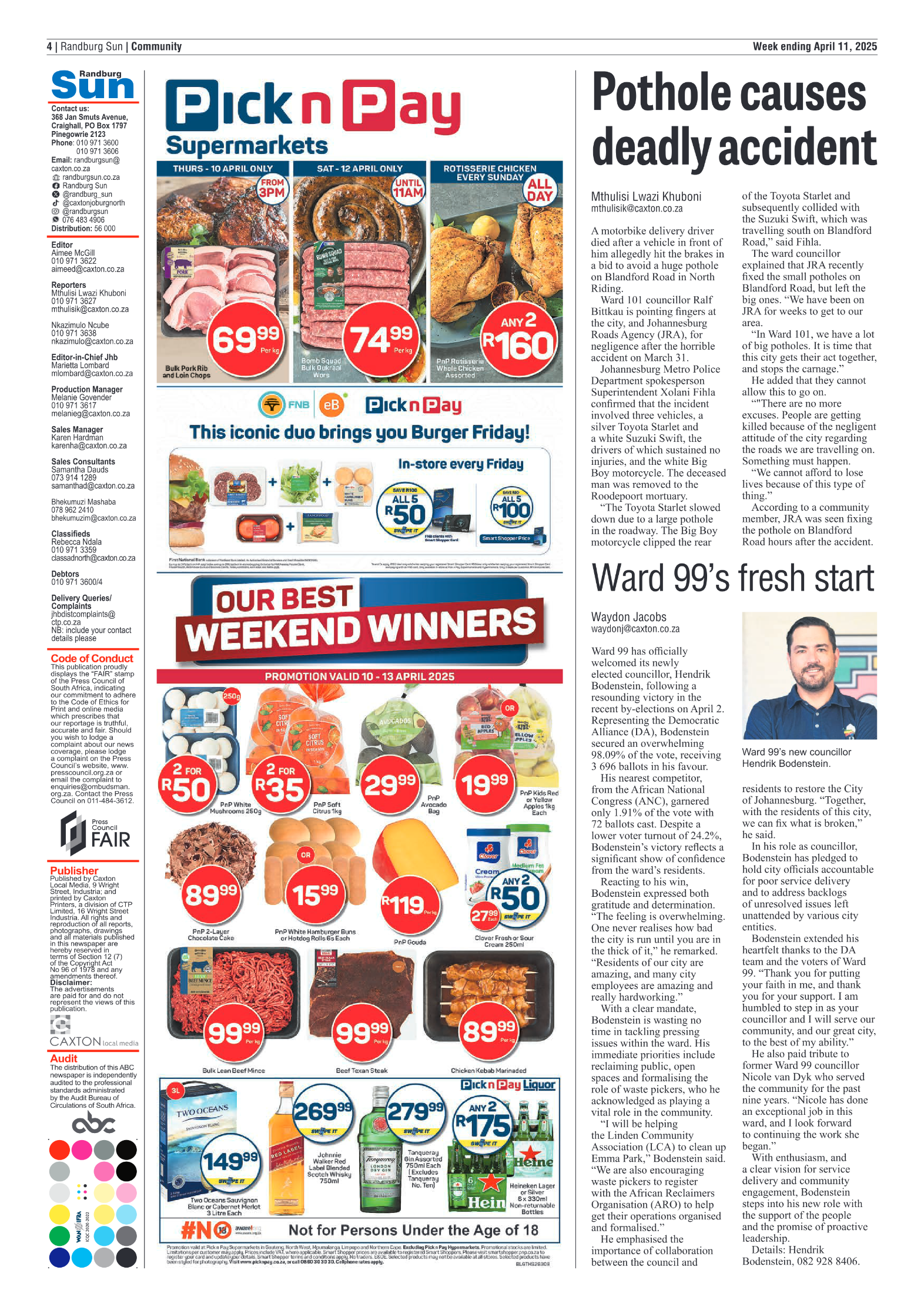 Randburg Sun 11 April 2025 page 6