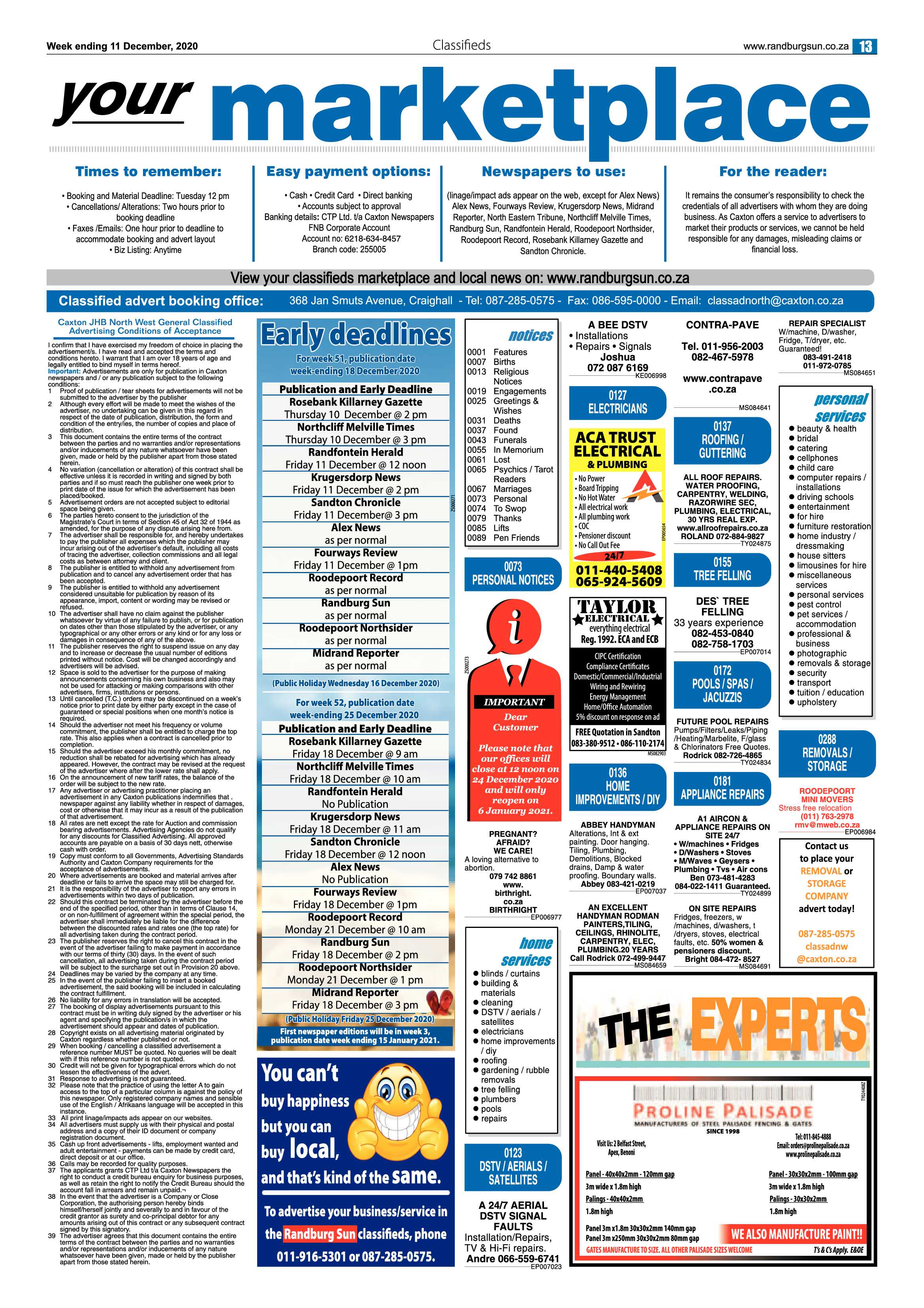 Randburg Sun 11 December 2020 page 13