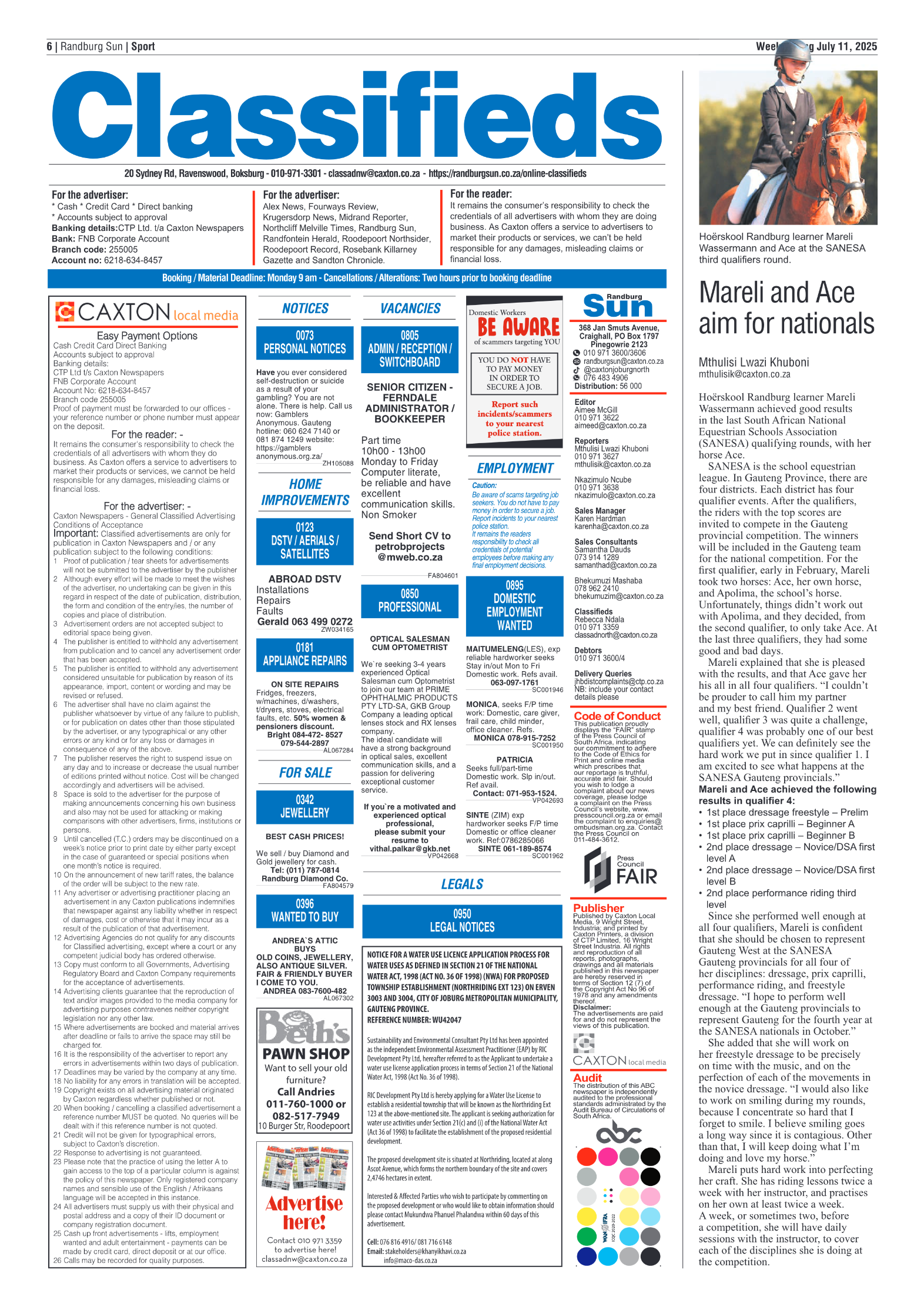 Randburg Sun 11 July 2025 page 8