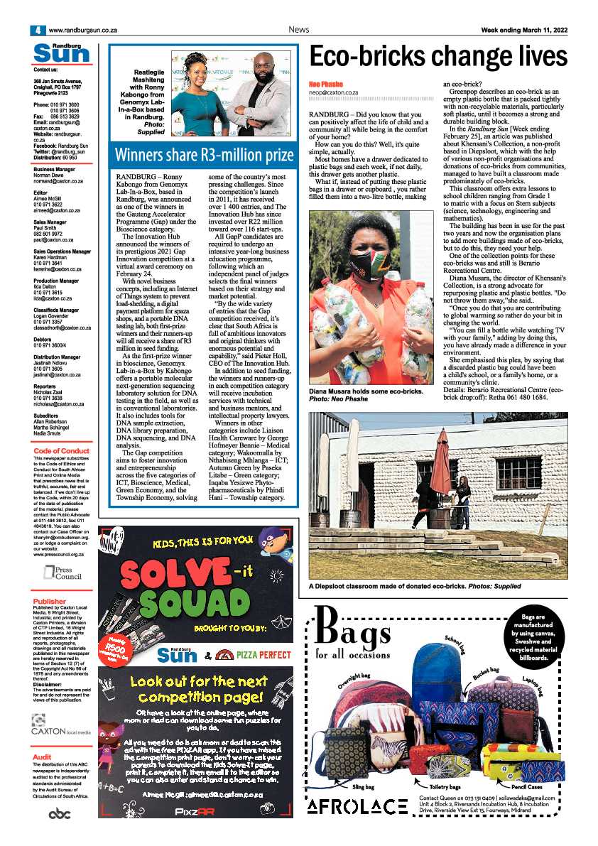 Randburg Sun 11 March 2022 page 4