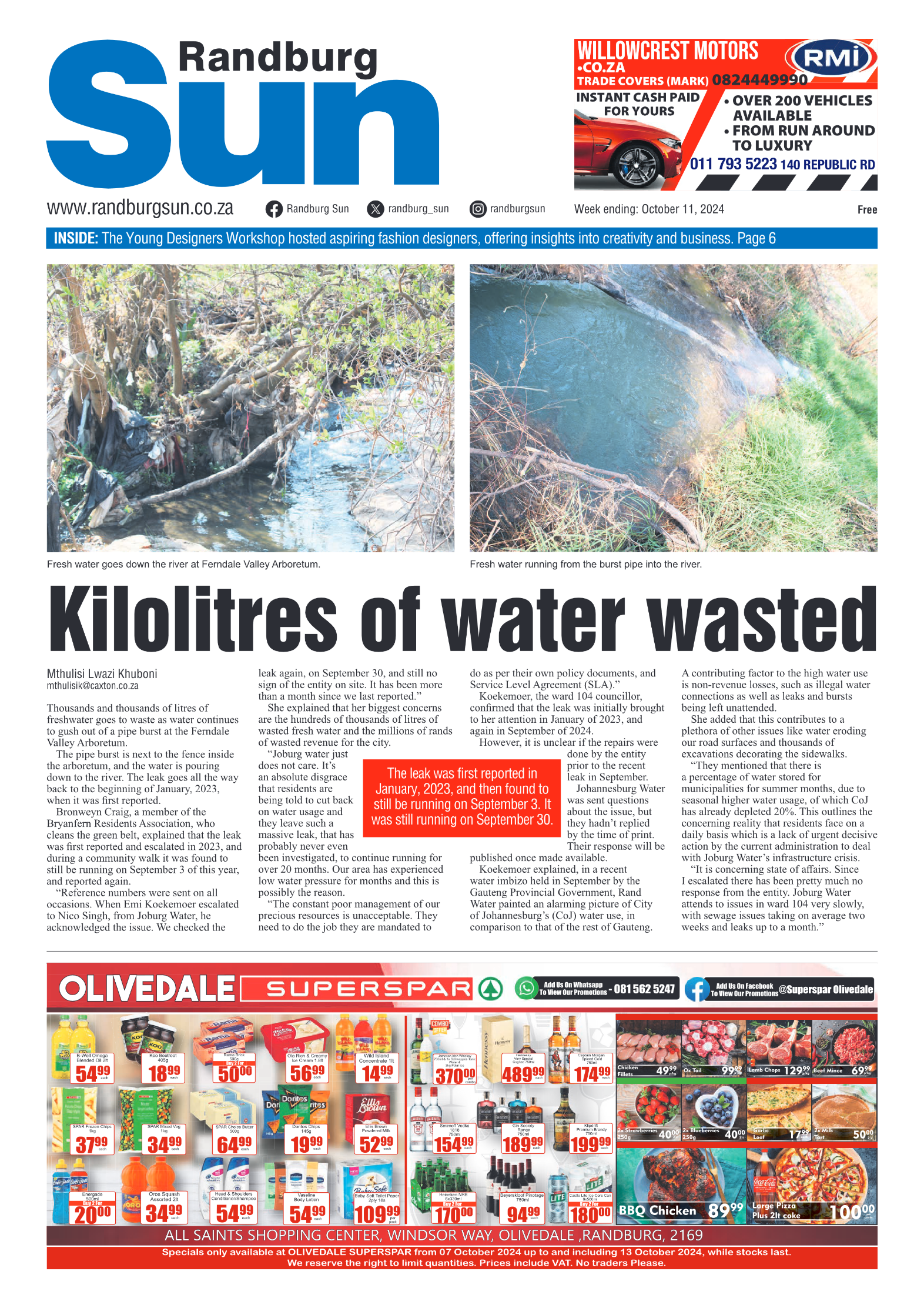 Randburg Sun 11 October 2024 page 1