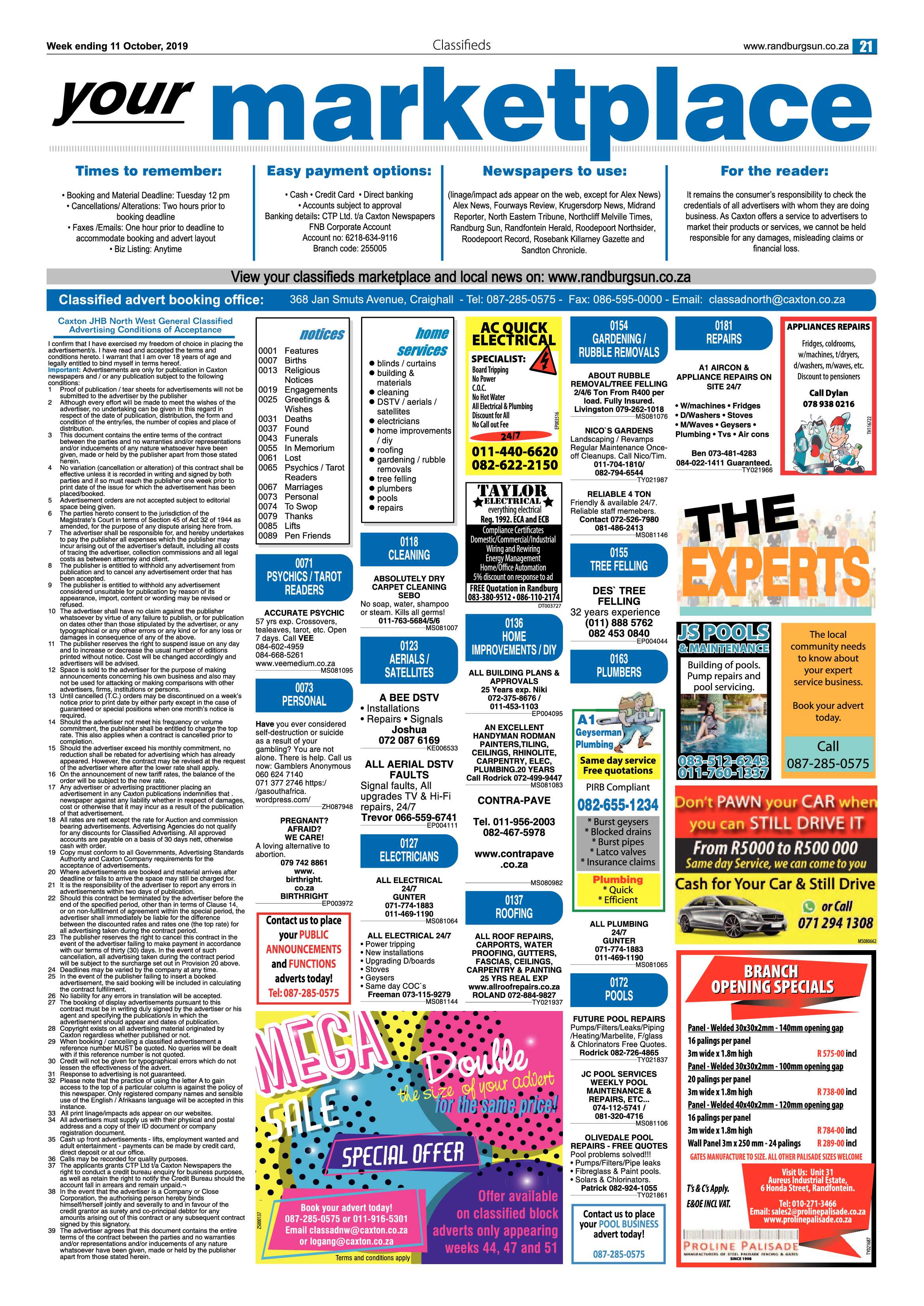 Randburg Sun 11 October, 2019 page 21
