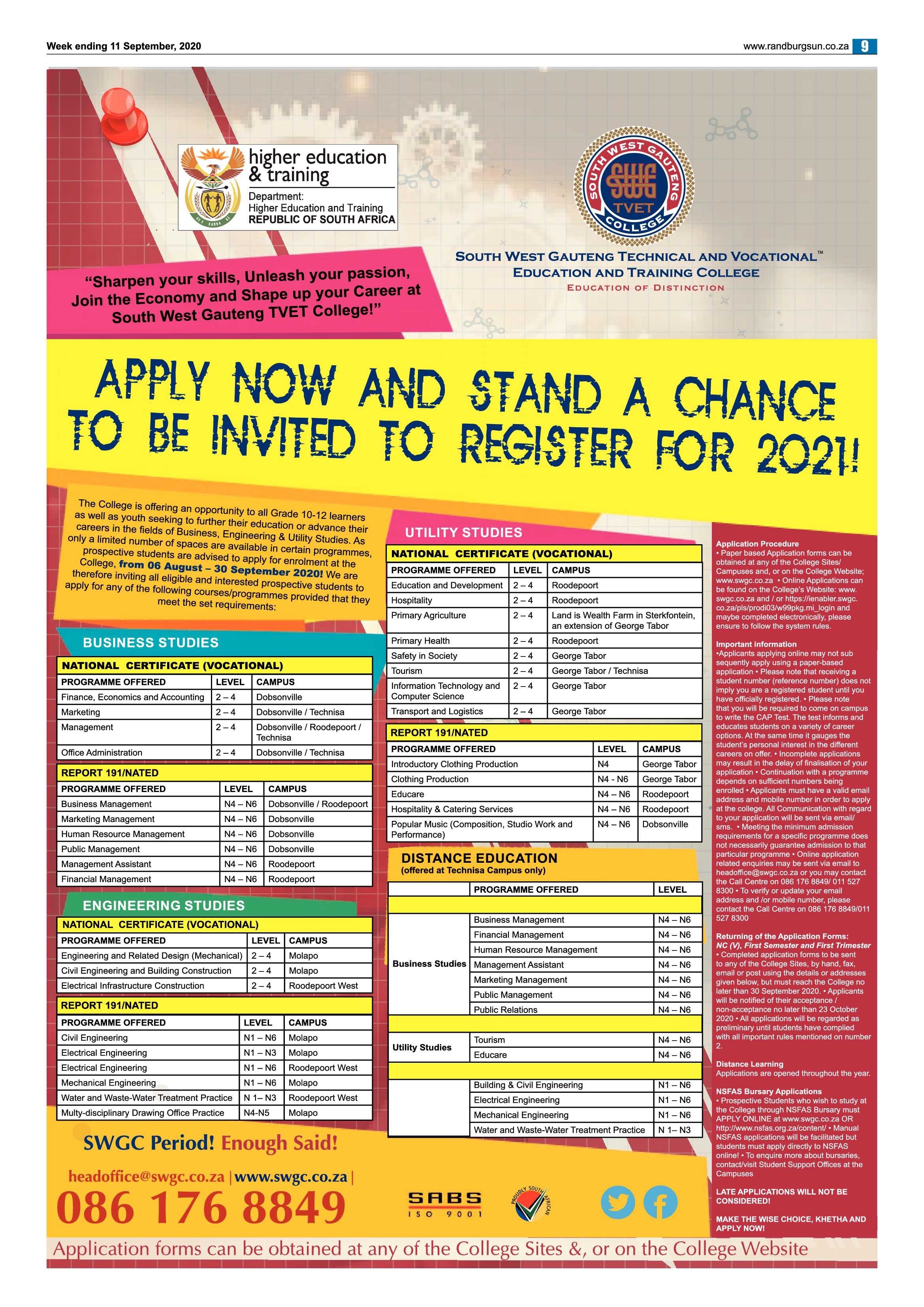 Randburg Sun 11 September 2020 page 9