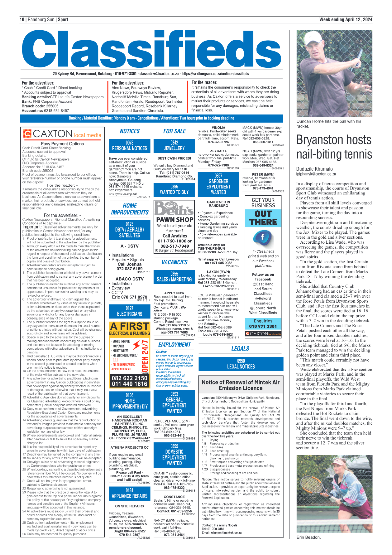 Randburg Sun 12 April 2024 page 10